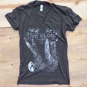 Sloth Tee - American Apparel screen printed